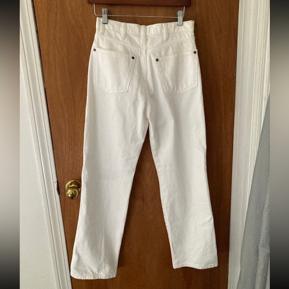 Reformation Cowboy High Rise Straight Jeans in White - Picture 2 of 4